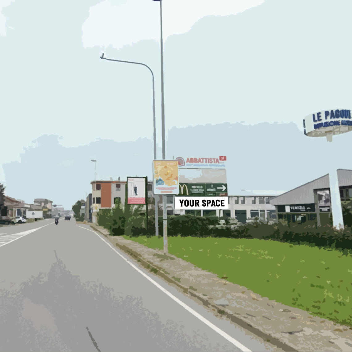 SPAZIO PUBBLICITARIO 450 x 110 Via 1 Maggio (CERNUSCO SUL NAVIGLIO) Dal 19/10/2026 al 01/11/2026 14 giorni